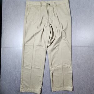 New George Pants Mens 40x32 Tan Khaki Regular Fit Straight Leg Dress Stretch